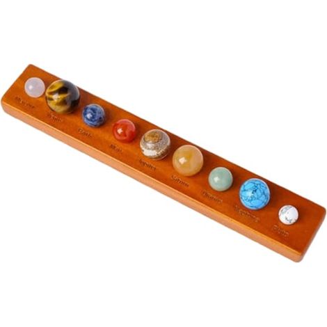Ensemble de boule de cristal avec système solaire - Modèle éducatif avec neuf planètes (1/5)
