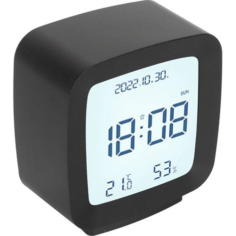 Réveil pour enfants, réveil numérique, horloge de chevet, horloge de température et d'humidité (1/5)