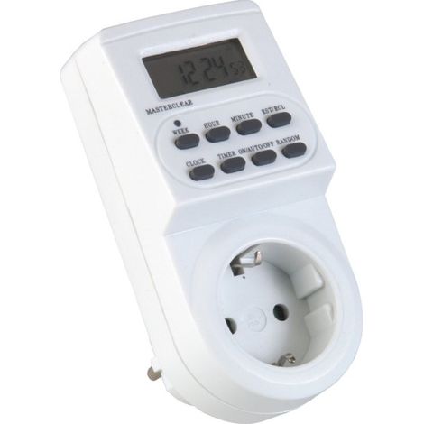 TrAdE Shop Traesio - Presa Elettrica Temporizzata Timer Digitale Con Programmatore Settimanale Shuko -