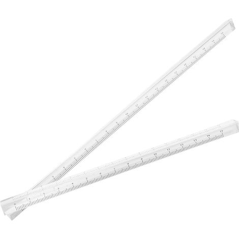 Lot de 2 règles en plastique transparent, outil mesure précis (1/5)