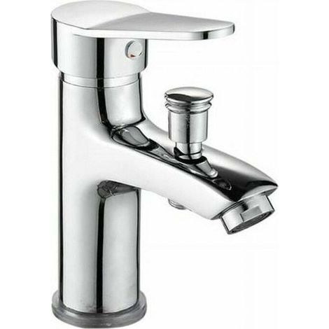Single-hole chrome bath/shower mixer tap with single lever. Modern and functional design for the bathroom.