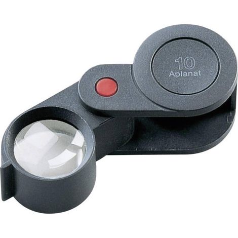 Lupa plegable Eschenbach negra 10x 23 mm lente
