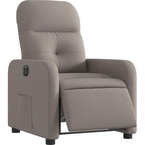 Sillón reclinable eléctrico tela gris taupé vidaXL (1/5)