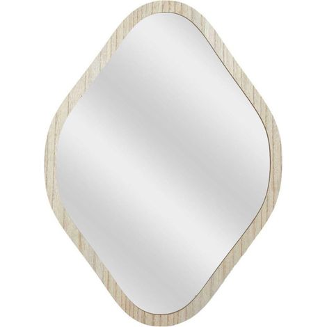 Miroir Losange Déco "Elio" 60cm Naturel (1/3)