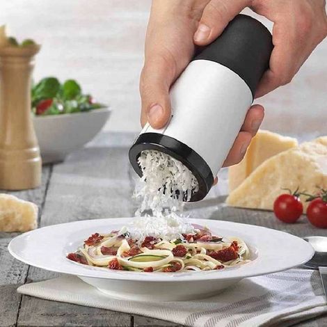 Grattugia portatile in acciaio inox, grattugia professionale 2 in 1 per mulini per formaggio (1/4)