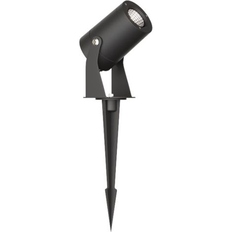 Sair - Spot LED rond 10W IP65 Noir 2200K - Éclairage de jardin pour plantes ou haies h36cm - Beneito Faure