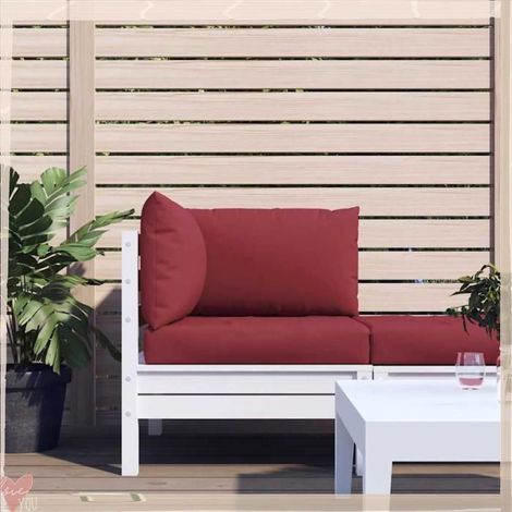 Coussins de palette (lot de 3) - VINGVO - 361782 - Rouge bordeaux - Tissu Oxford imperméable - Rembourrage mousse et fibres (1/5)
