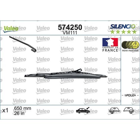 Balai d'essuie-glace Valeo 574250 CITROËN 6423L4 8521248100