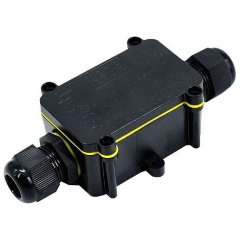 2 Pices Bote de Jonction tanche IP68, Boite de Derivation Etanche Exterieur, Connecteur de Cble 2 Voies Connexions pour Cble 5-9mm 9mm-12mm