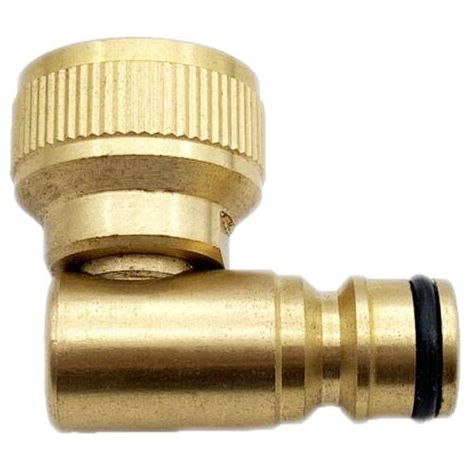 Applicable 1 connecteur de robinet coudé en laiton, adaptateur de robinet de jardin à 90 degrés, connecteur rotatif pour robinet vers tuyau d'arrosage extensible, adaptateur de tuyau femelle (1/5)
