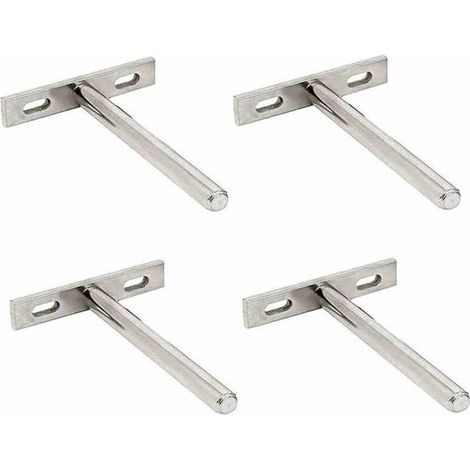 Supports d'étagère invisibles, Triomphe, lot de 4 supports d'étagère flottants invisibles pour décoration murale DIY (12,7 cm).