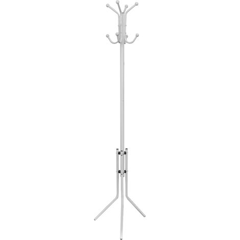 Portemanteau sur pied métal blanc