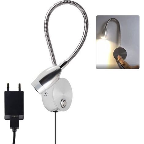 Lampe de Lecture - - 40CM - Col de Cygne - Blanc Chaud - Tactile et Gradable (1/5)