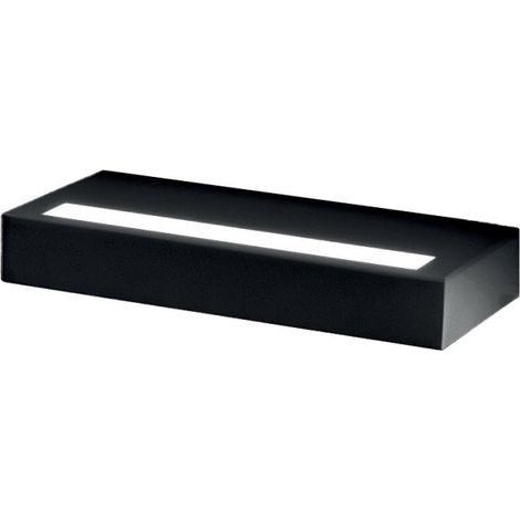 GAP521- APPLIQUE LED BIEMISSIONE IN ALLUMINIO NERO DIMMERABILE 3000K 2042LM 20W 23CM (1/5)