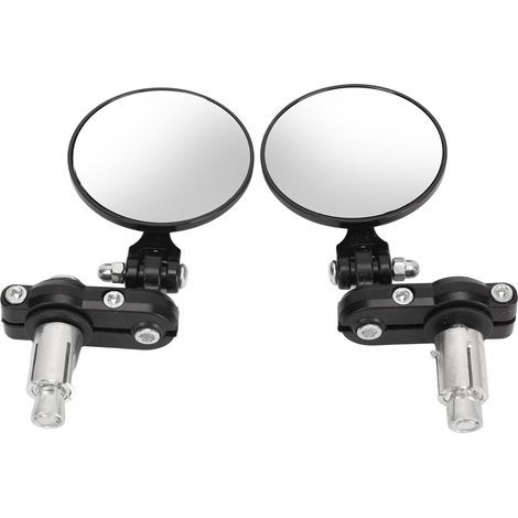 Zweiteiliger Motorrad-Rückspiegel, runder, klappbarer 3-Zoll-Lenkerendspiegel für 22-mm-Lenker, Motorrad-Seitenspiegel (1/5)