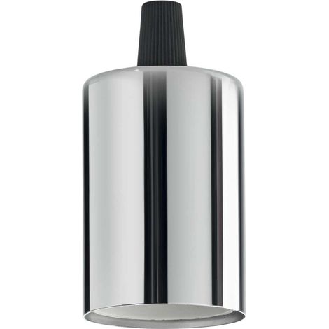Portalampada Alluminio Cromo 1 Luce E27 Liscio (1/4)