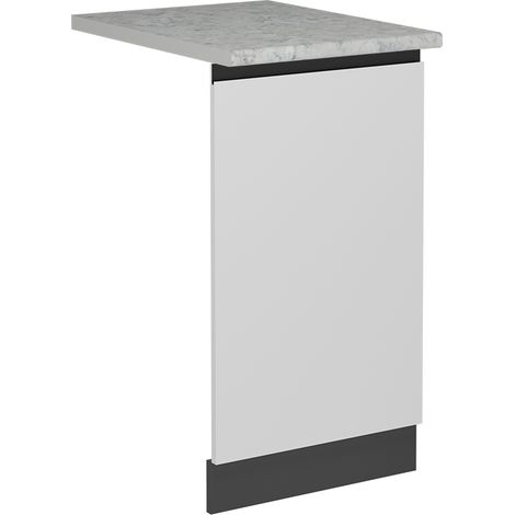 Façade de lave-vaisselle R-Line, Blanc, 45cm , PT Marbre, Vicco (1/5)
