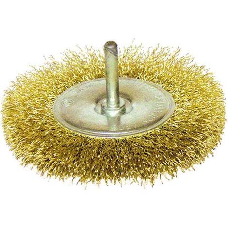 Brosse circulaire sur tige diamètre 50 mm, fil laiton 0,2 mm - Leman (1/2)