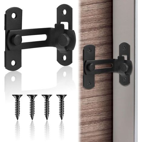 90° sliding knob lock in stainless steel – Cut and saw resistant – For wood and metal doors – Easy installation (1/5)