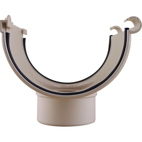 Naissance centrale avec support à joints montés PVC 33 demi-ronde - sable - First Plast