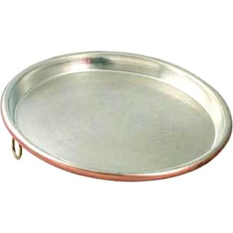Fuente de cobre envejecido de 38 cm de diámetro y 2 cm de altura
