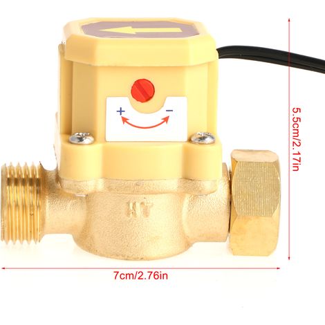 1 Stück Messing-Pumpendruckregler, Wasserdurchflusssensorschalter, G1/2-Innengewinde (1/5)
