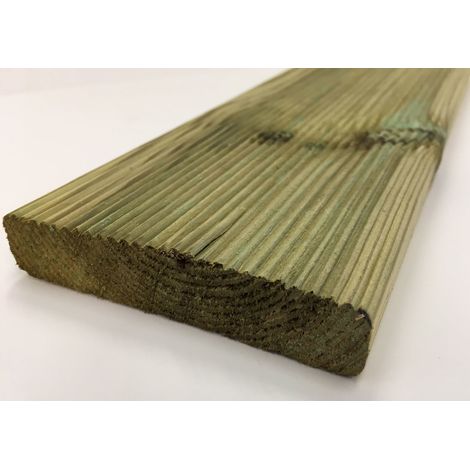 Zigrinierte imprägnierte Holzplatte 2,8 x 11,5 x 300 cm für Außenanwendungen
