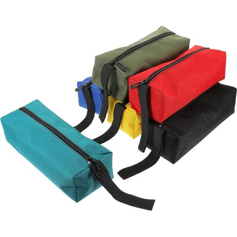 Pochettes à Outils Petite Pochette Imperméables Lot de 6 en Tissu Oxford avec Poignée pour Ranger Les Outils, pour Électricien et Menuisier (1/5)