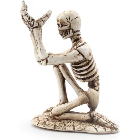 Porte-stylet de bureau créatif en forme de crâne pour Halloween, organisateur de papeterie, support à stylos, ornement en résine, porte-rasoirs de salle de bain, blanc (1/5)