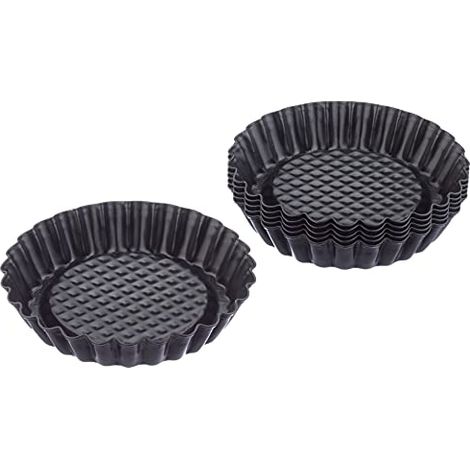 ORIGINAL KAISER CLASSIC Stampi crostatine, Nero, 10cm, 6 pezzi (1/3)