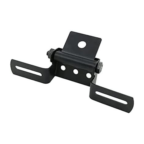 Support de Plaque d'immatriculation en métal Universel pour Moto Tout-Terrain véhicule ATV, Support de Plaque d'immatriculation Pliant réglable Angel, Noir (1/5)