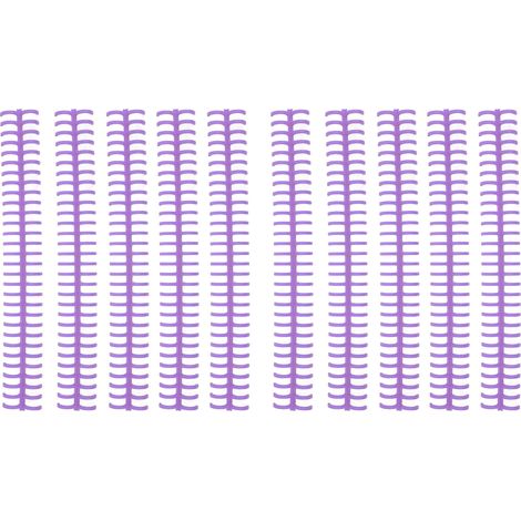 Vendus par paquets de 10, bandes de reliure à feuilles mobiles de 30 trous, dos de reliure en plastique, diamètre intérieur de 13 mm, violet. (1/5)