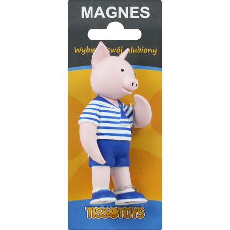 Tisso Toys - Aimant d'oreille d'ours en peluche Porcinet - décoration et jouet pour enfants de 3 ans et plus