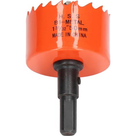 Foret Scie Cloche 50mm HSS Dents Affûtées Évacuation Facile des Copeaux Haute Dureté Coupeur avec Mandrin pour Bois Métal (1/5)