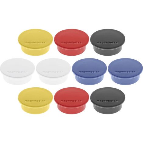 magnetoplan Magnete (Ø x A) 40 mm x 13 mm tondo Bianco, Giallo, Rosso, Nero, Blu 10 pz. 1662010