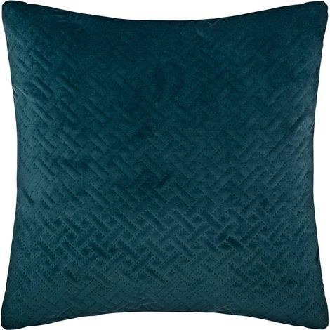 Cojín Dolce - terciopelo - azul pato - 40x40 cm - Atmosphera créateur d'intérieur (1/5)