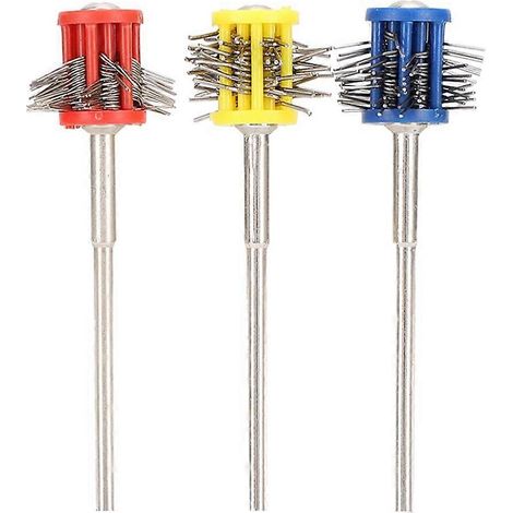 Set mit 3 Bürsten zum Texturieren und Polieren von Metallen, Reinigungswerkzeug mit ergonomischem Griff, für die Schmuckherstellung (1/5)