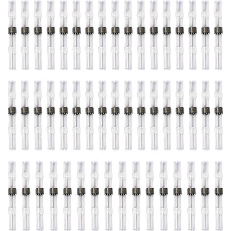 Eagles 50pcs Cosses Electriques Souder Gaine Thermorétractable Terminaux Cuivre Electrique, Fil Câble Connecteur,Blanc