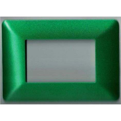 YMYNY ABS-Platten für Module der Matix-Serie, kompatibel mit Bticino 3, 4 und 6. Farbe: Grün, 3 Löcher.