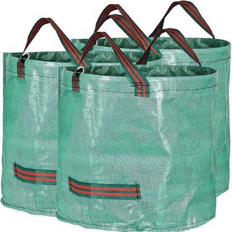®Rising FF Sac de jardin, lot de 3, 60 L, sac à déchets de jardin, sac à gazon, 4 poignées (1/4)