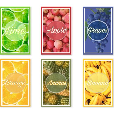 SET 6 PEZZI Strofinaccio FRUTTA in puro cotone stampato in ALTA definizione misura MAXI (1/5)