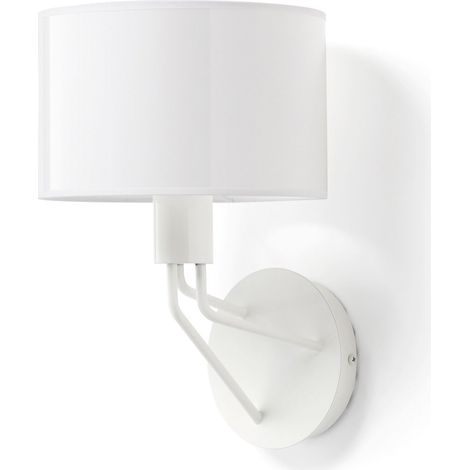 Aplique de pared DIAGONAL sintético E27 13 W Blanco (1/3)
