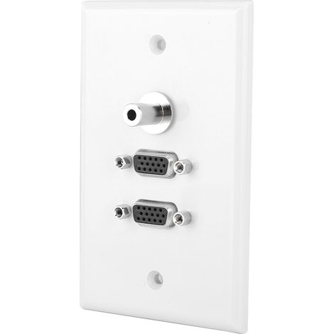 Panneau mural avec 2 ports VGA et prise femelle 3,5 mm pour installation home cinéma (1/5)