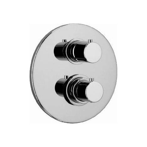 PARTIE EXTÉRIEURE POUR MITIGEUR THERMOSTATIQUE ENCASTRÉ SPARTACO Dimensions : Chrome