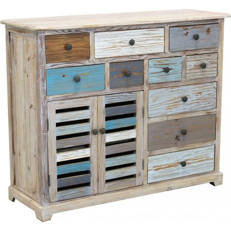 Cómoda aparador shabby chic de madera multicolor Greg (1/5)