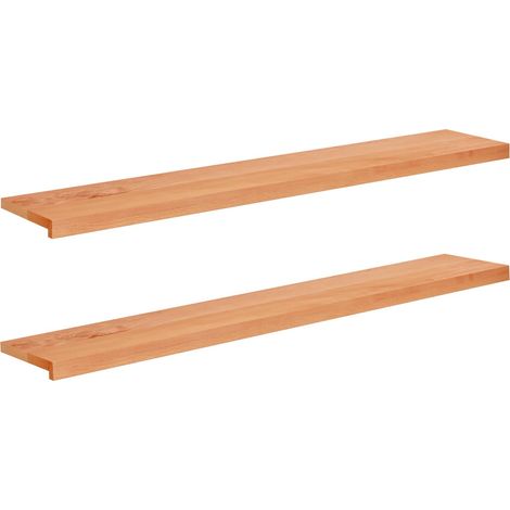 vidaXL Alfeizares 2 uds. Barnizado 160 x 25 x 2 cm (1/2)