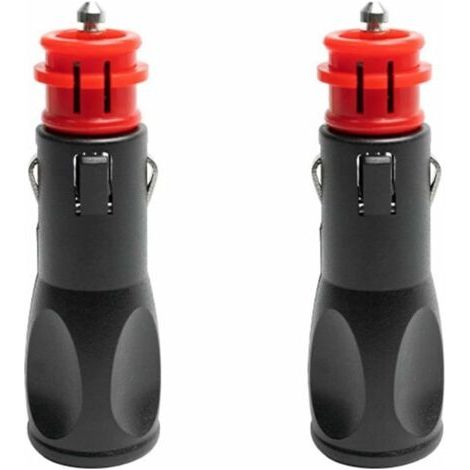 BARKBUSTERSPrise Allume Cigare Male,Adaptateur Male Allume Cigare,Prise Fiche Male Allume Cigare,Fiches pour adaptateurs d'allume-Cigare européens 12V - 2PC (1/4)