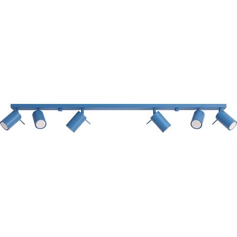 Deckenleuchten RING hellblau 6xGU10 118cm Stahl Sollux (1/5)