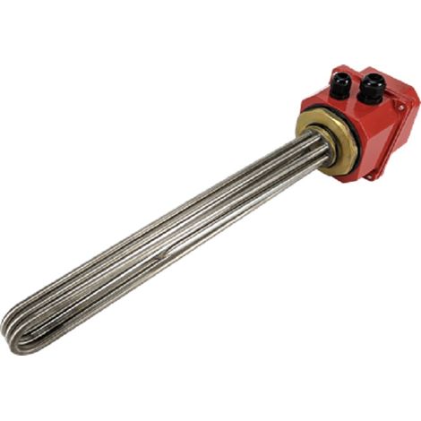 Rs Pro – Élément chauffant 270mm 3 kW – Tension 230-415 V – Filetage métrique pas standard – Thermoplongeur pour espaces confinés