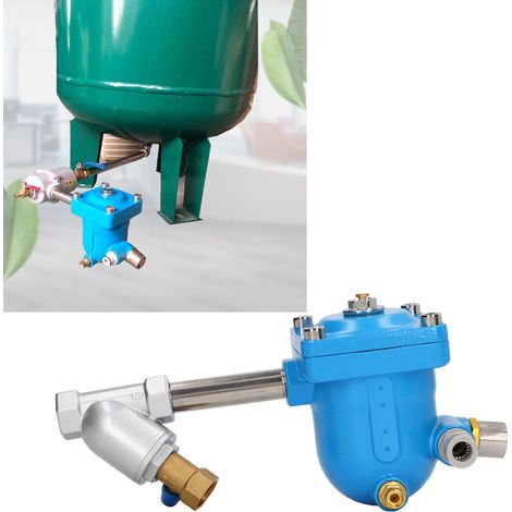 Vanne de purge automatique pour réservoir d'air de séchoir frigorifique, purgeur pneumatique automatique sans perte + tuyau d'installation (1/5)